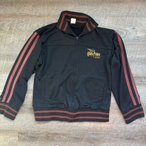 Harry Potter Wizarding World Universal Orlando Track Jacket Black Maroon Mens SM